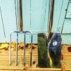 灰和钢:7件重型不锈钢园林工具组-必要的园林工具包